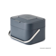 Joseph Joseph Food Waste Bin / Waste Caddy, 4L Capacity (Graphite / Stone Case)