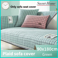 [Only sofa seat cover] Plaid Sofa Cover Universal Sofa Seat Cushion Anti-slip Good breathability S/M/L