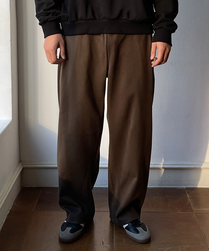 Neuron wool pintuck brushed slacks [32-40]