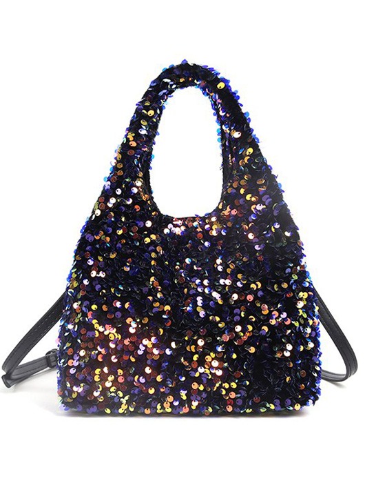 Glitter sequin tote shoulder bag