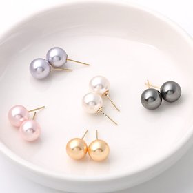 8mm 14K pearl earrings (one side) made with Swarovski crystal